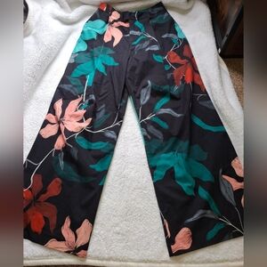 The Kit Women's Floral Wide-Leg Leigh Trousers-Size 12 NWT
